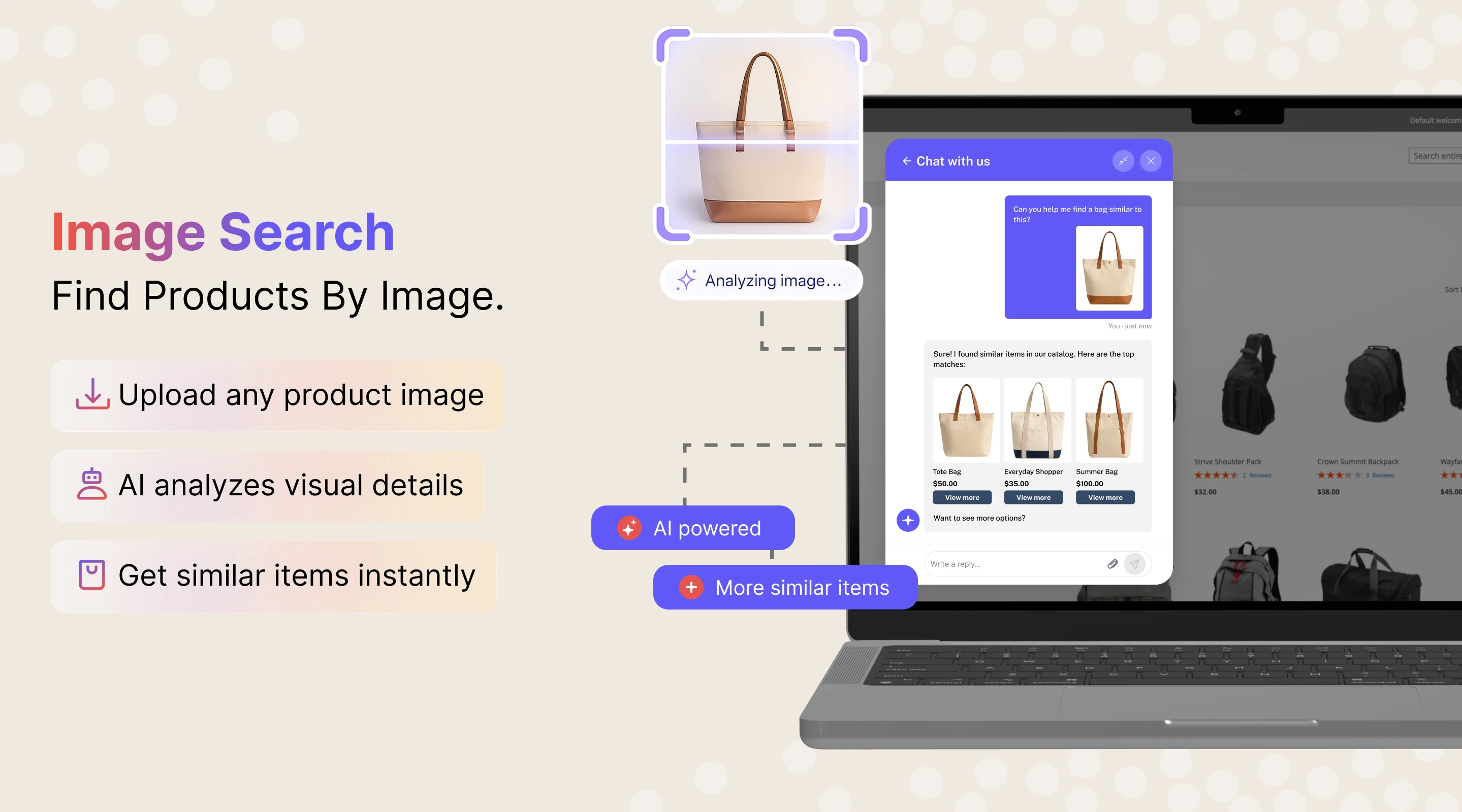 magento ai chatbot search by image