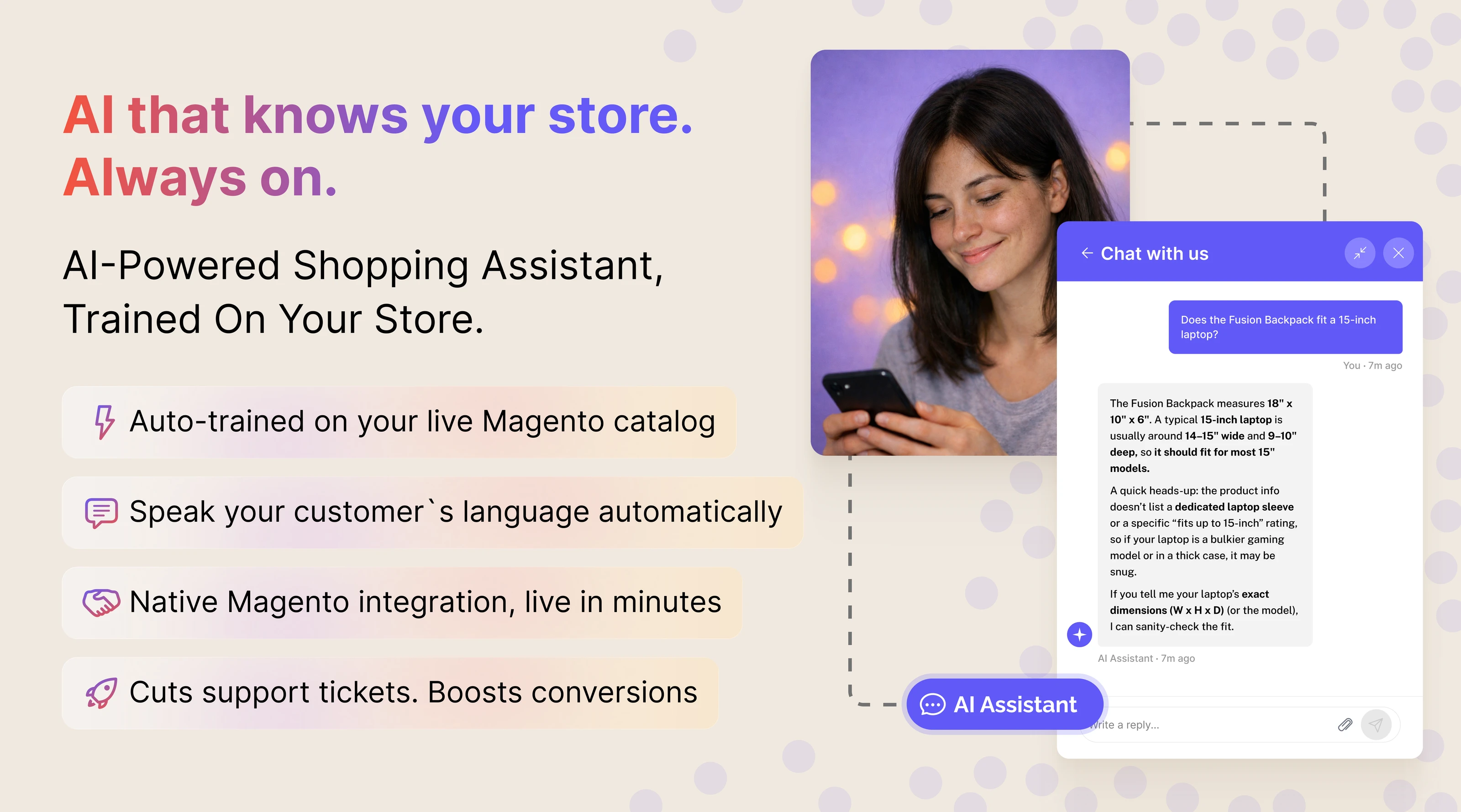magento ai chatbot assistant