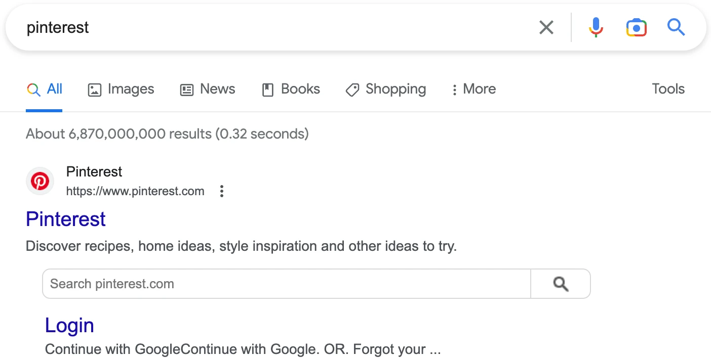 Google Sitelinks Search Box