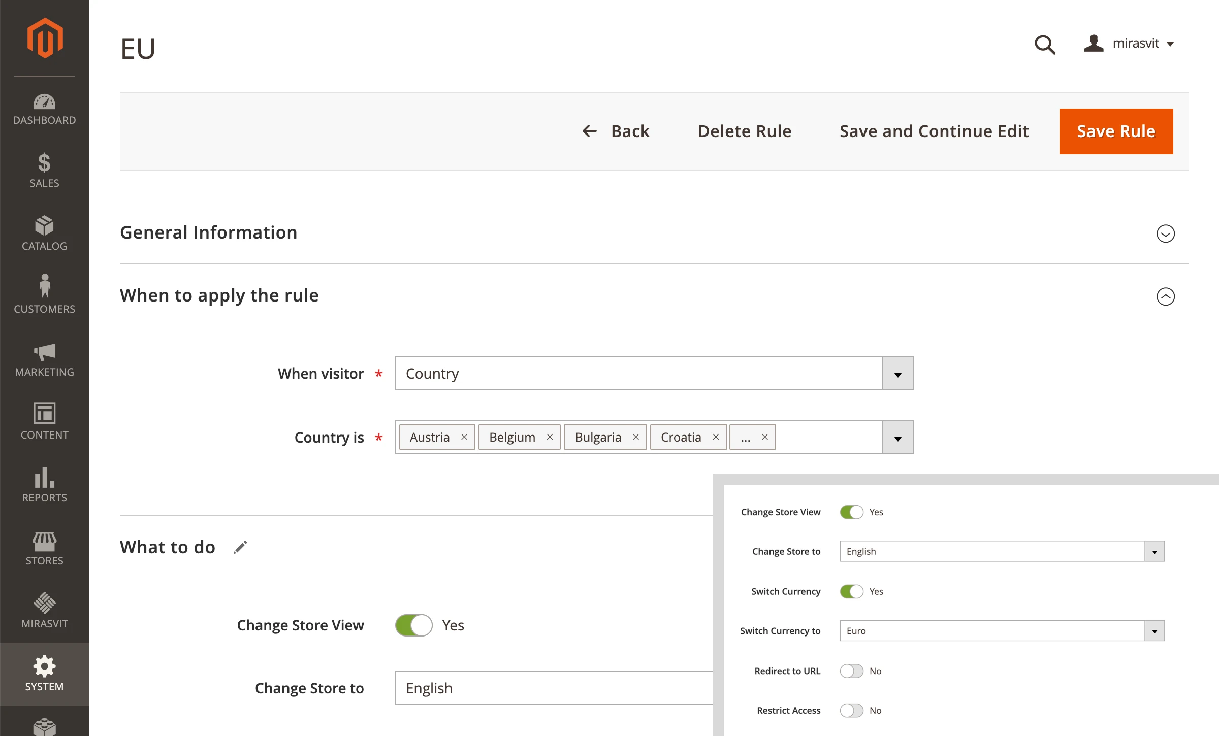 IP Geolocation Redirect Rule
