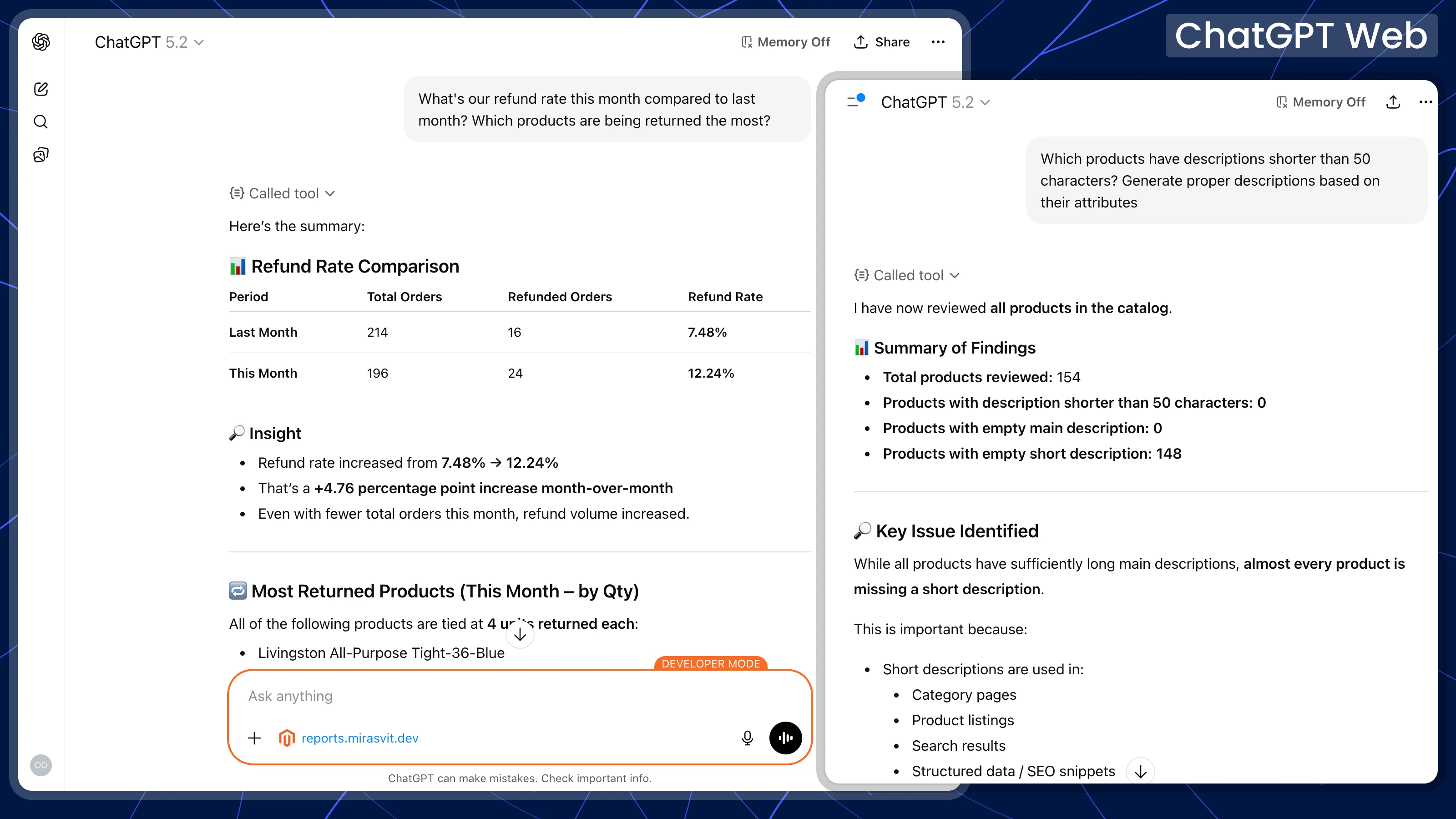 Magento 2 ChatGPT Web MCP
