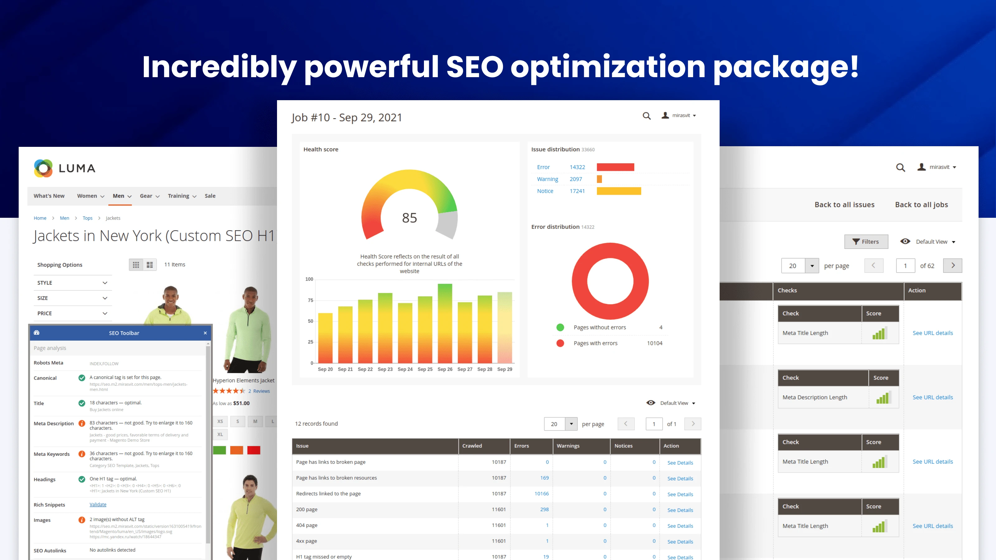 Advanced SEO Suite toolbar in magento 2 plugin Advanced SEO Suite toolbar