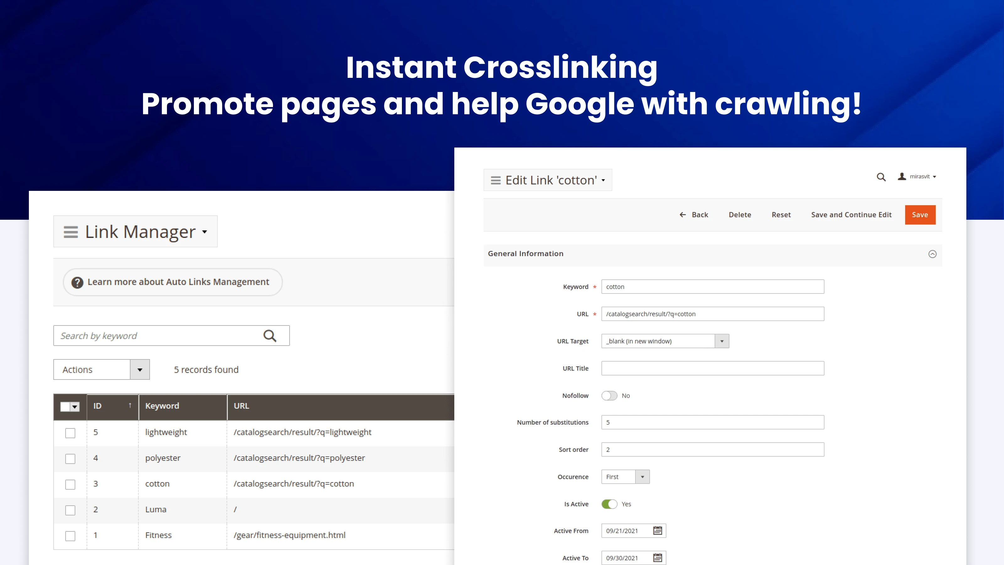 Cross links