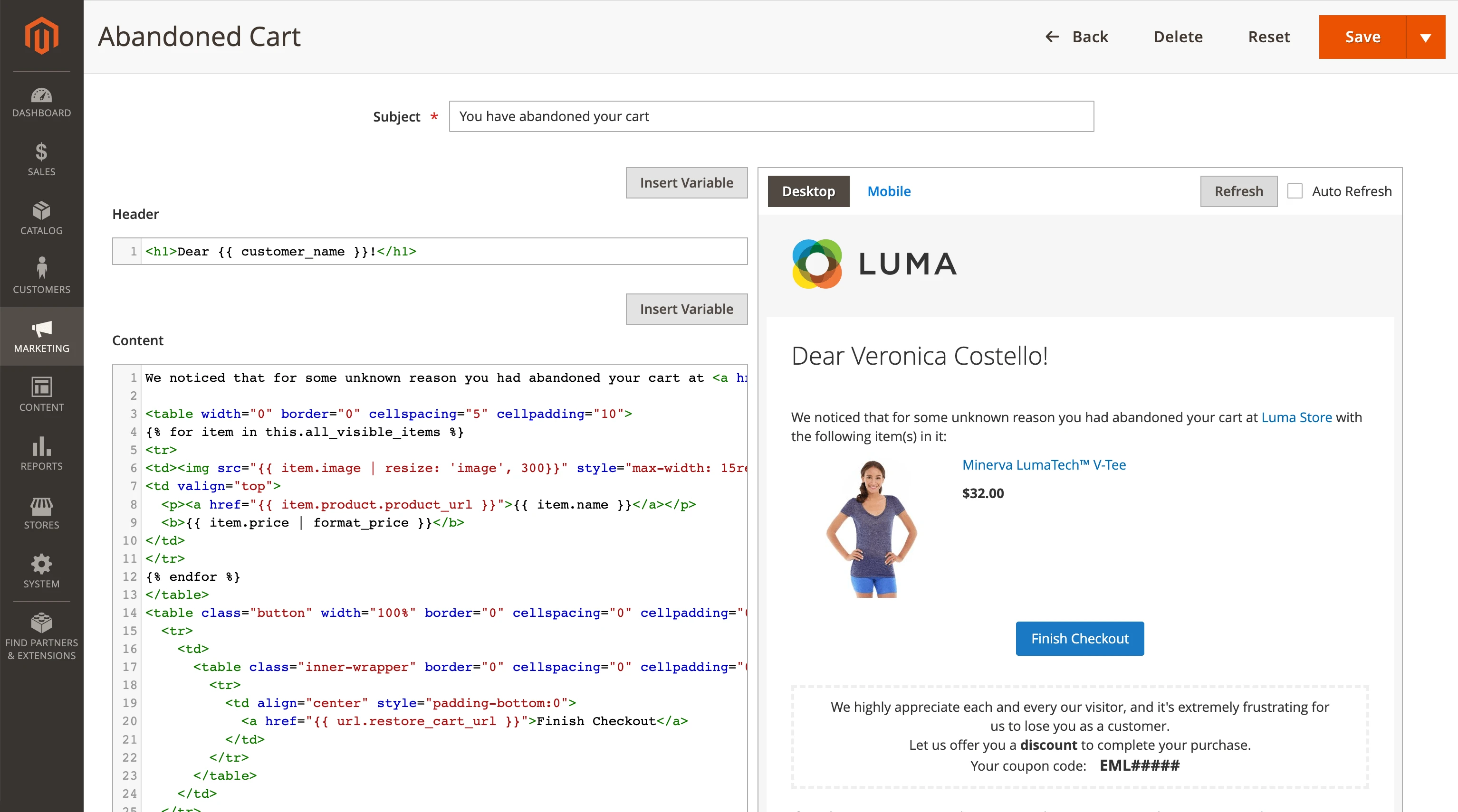 Email Template