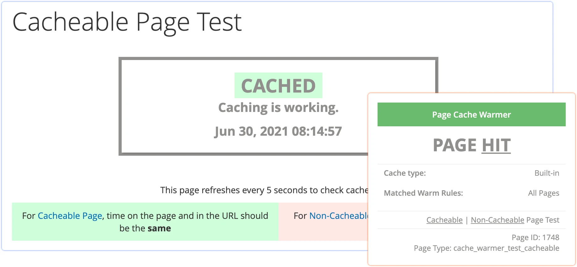 cache warmer performance