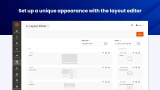 Drag-and-drop layout editor in the admin