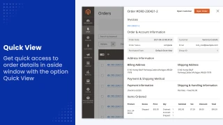 Orders Quick View