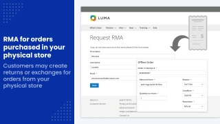 RMA for orders purchased in your physical store