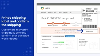 Print a shipping label and confirm the shipping