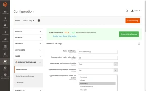 Customizing the general settings of Mirasvit Magento Customer Reward Points extension