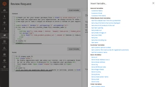 Liquid variables in the template editor