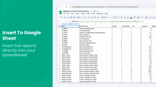google sheets advanced reports