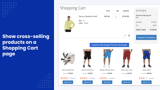 Cross-sell block in the shopping cart
