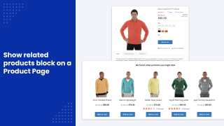 Related products on the product page