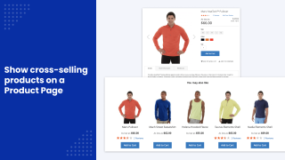 Cross-sell block on the product page