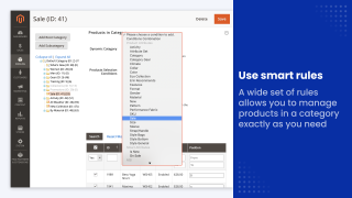 Smart conditions in the rule builder