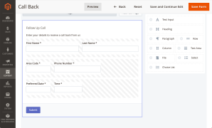 Drag-and-drop form editor