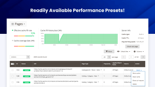 Cached pages grid