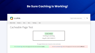 Cache status test page