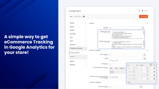 GTM code and attribute mapping settings in the Magento admin