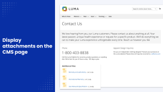 Attachments on a CMS page