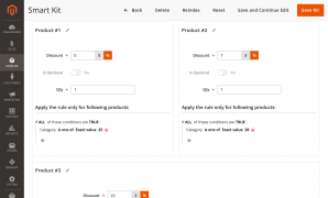 Smart kit positions filled by category conditions