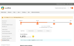 Customer dashboard in Mirasvit Reward Points for Magento 2 module