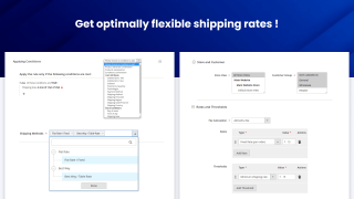 Rule conditions, methods, customer groups and thresholds
