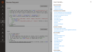 Liquid variables in the template editor