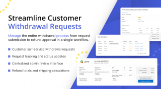 Withdrawal flow from the order to the refund
