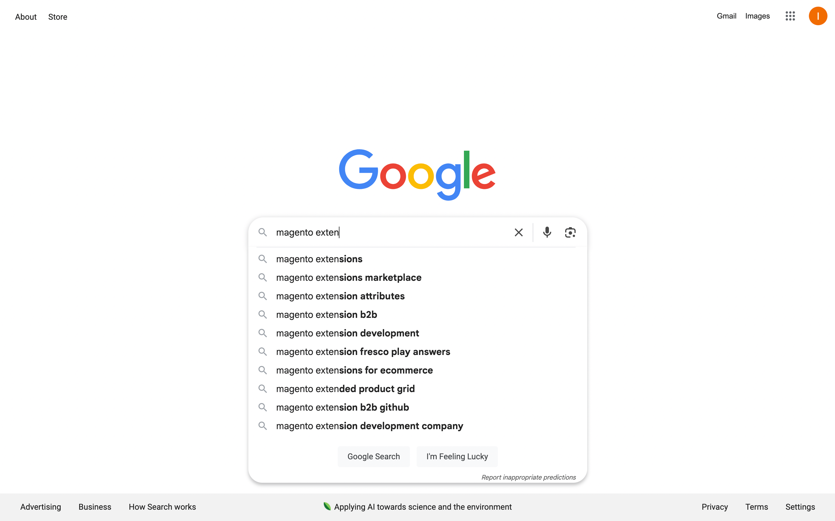 google search prompts