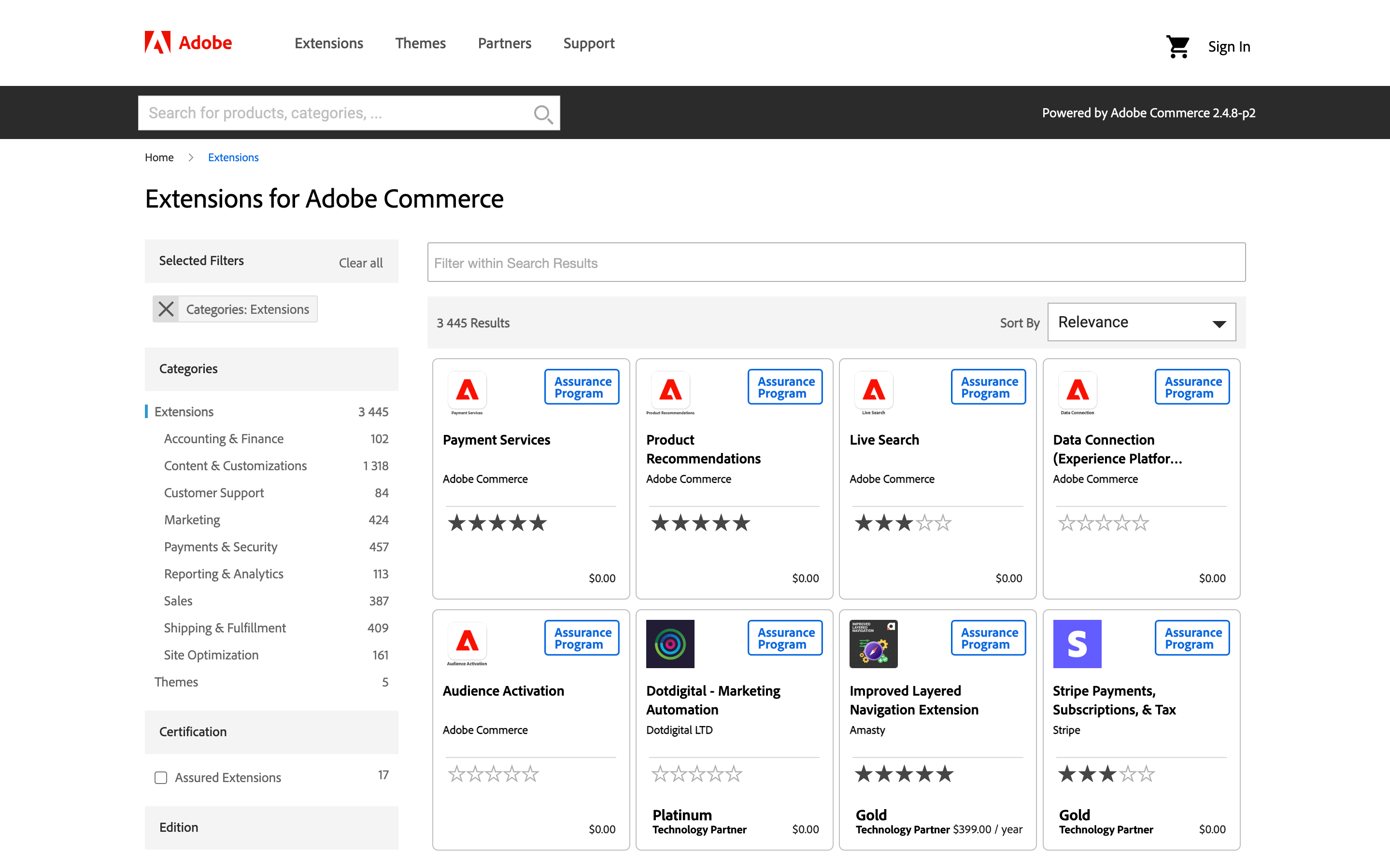 Extensions for Adobe Commerce Marketplace