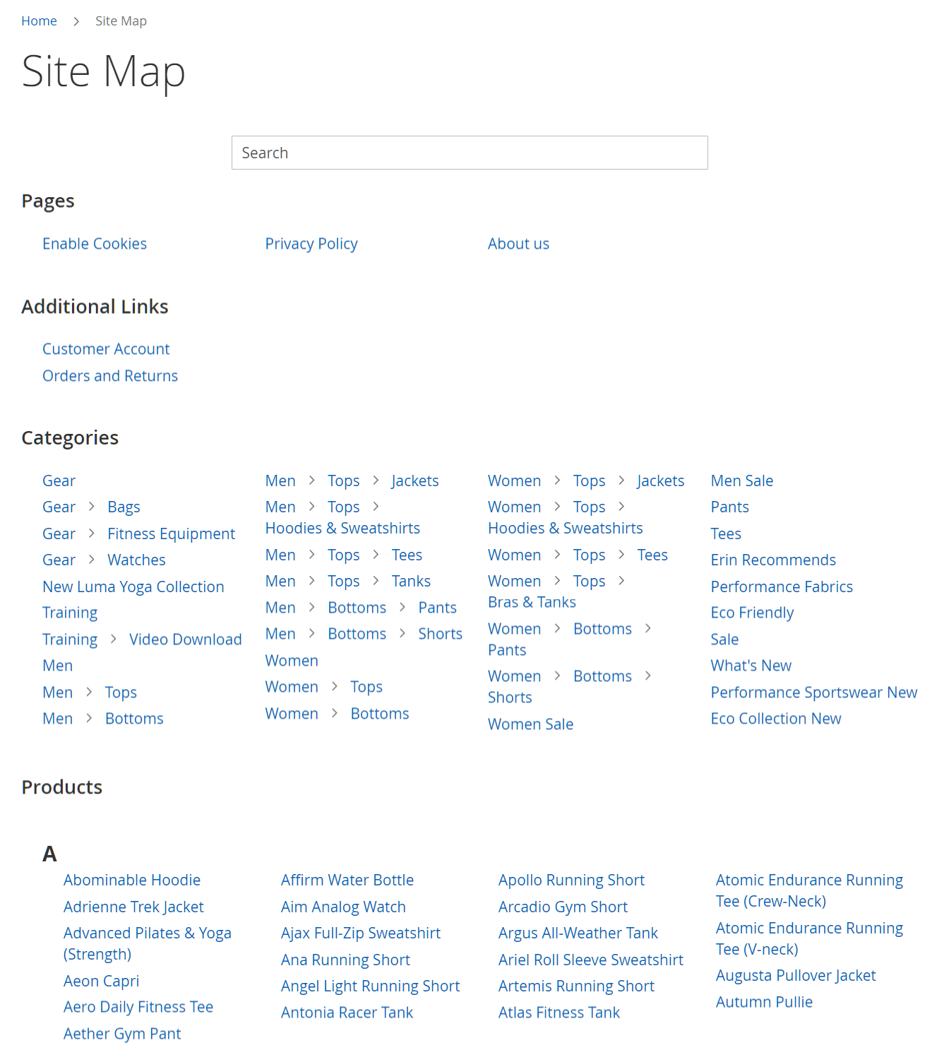 A user-friendly sitemap looks like a table of website’s contents