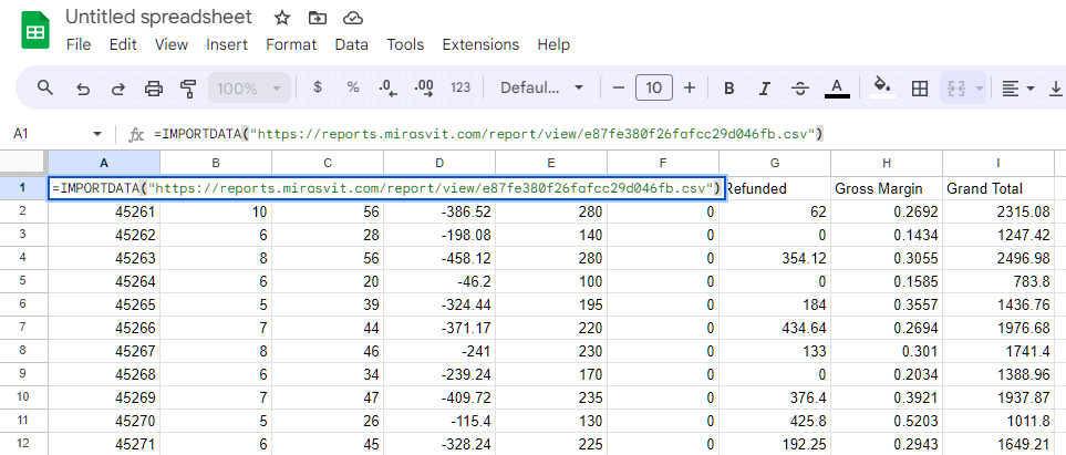 spreadsheet
