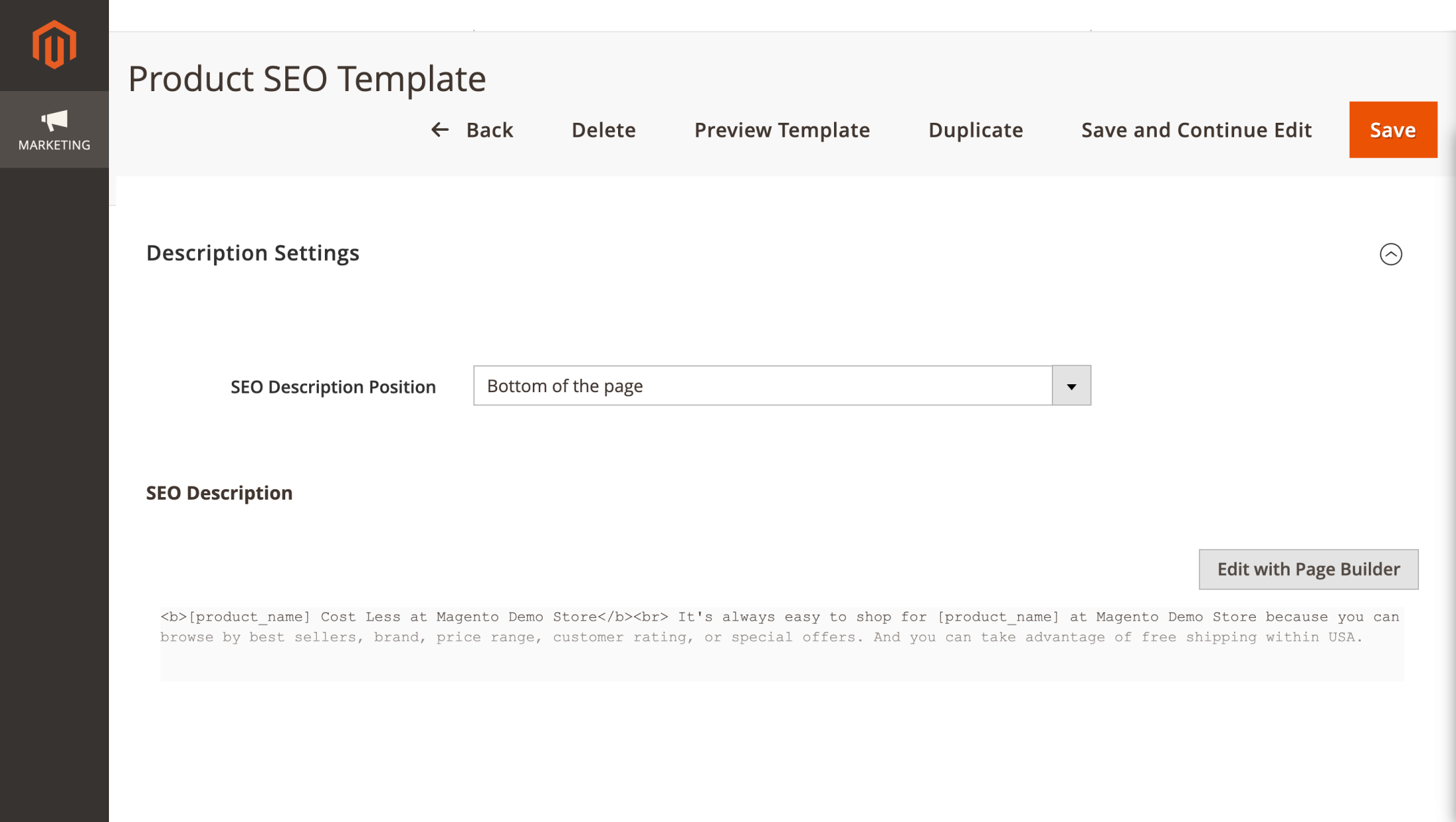 pagebuilder in templates