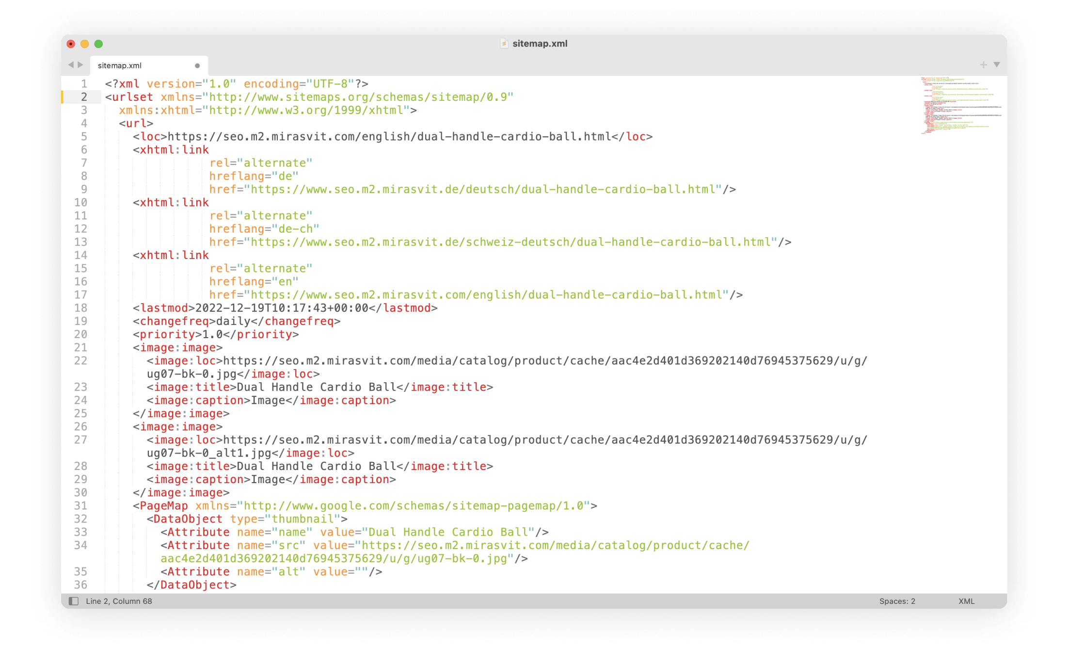 Sitemap with hreflang tag