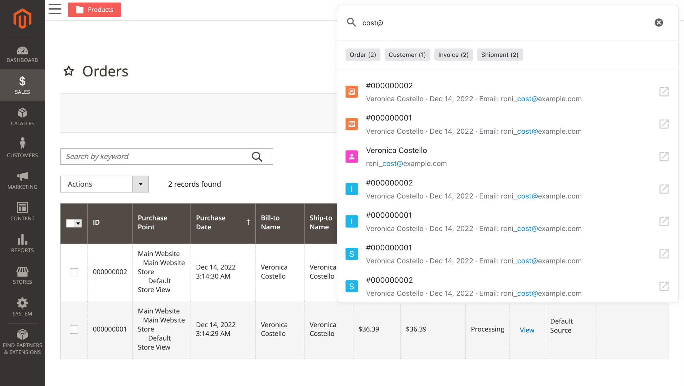 Search by User Email