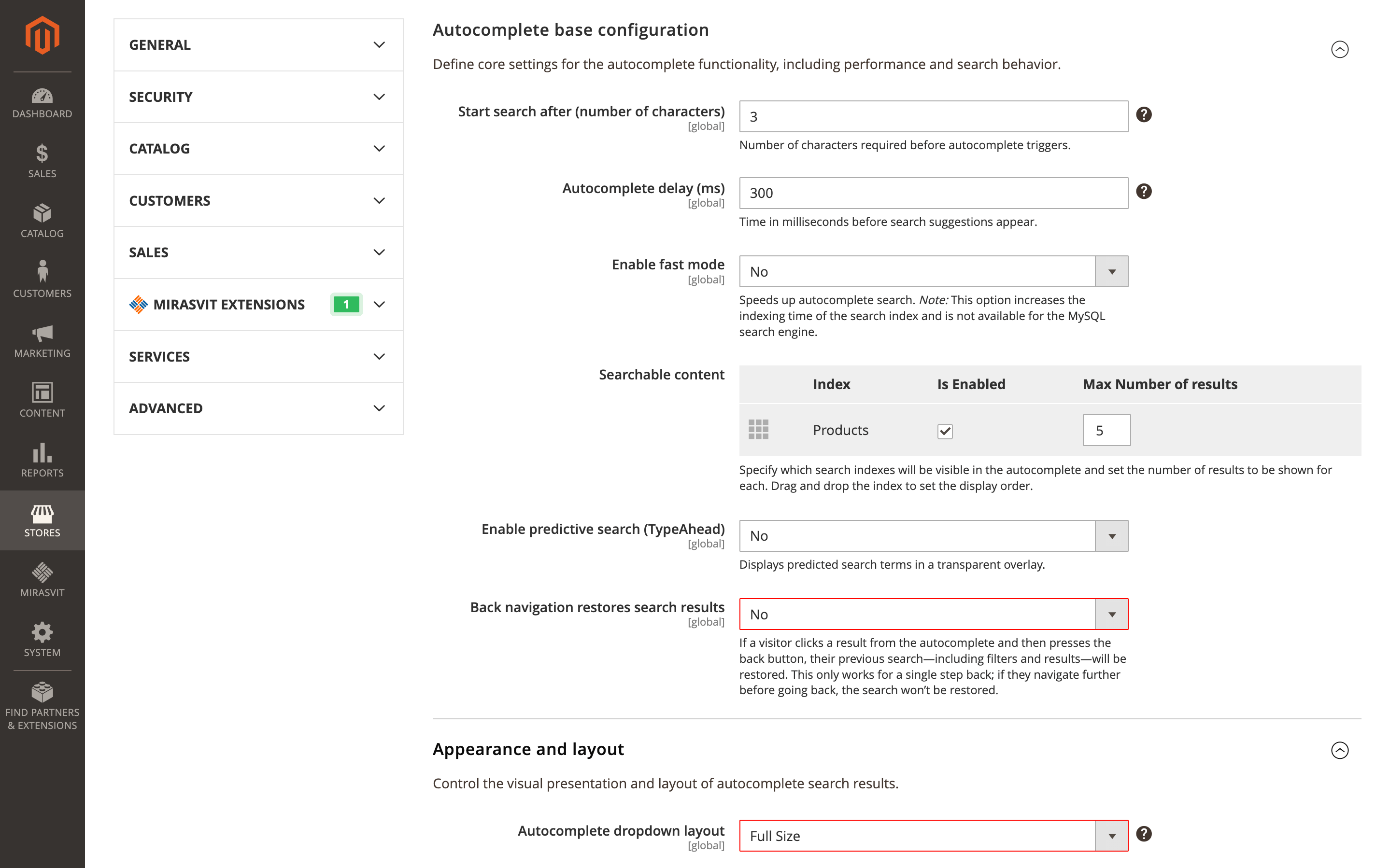 Restore search state when navigating back