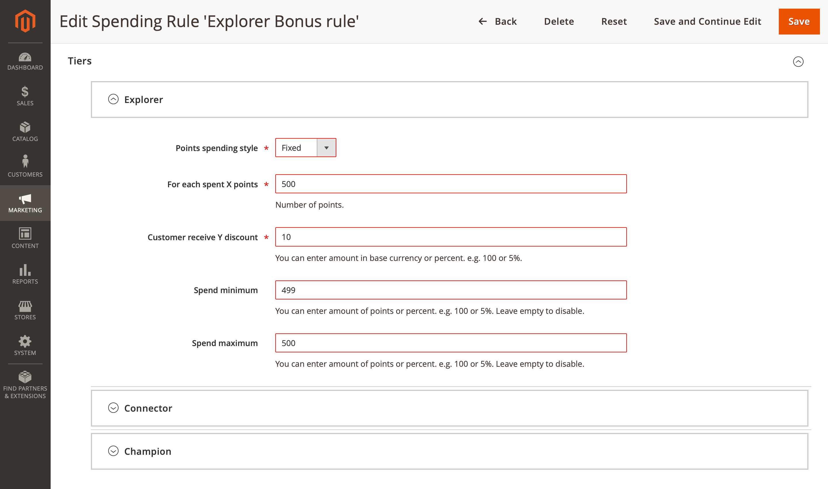 Edit champion exclusive spending rule for Explorer tiers