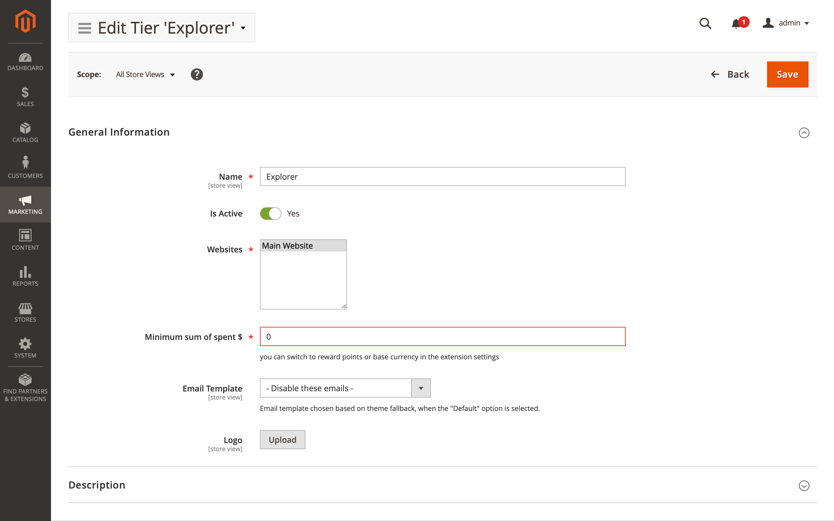 How to create explorer tier with Magento 2 Reward Points extension.