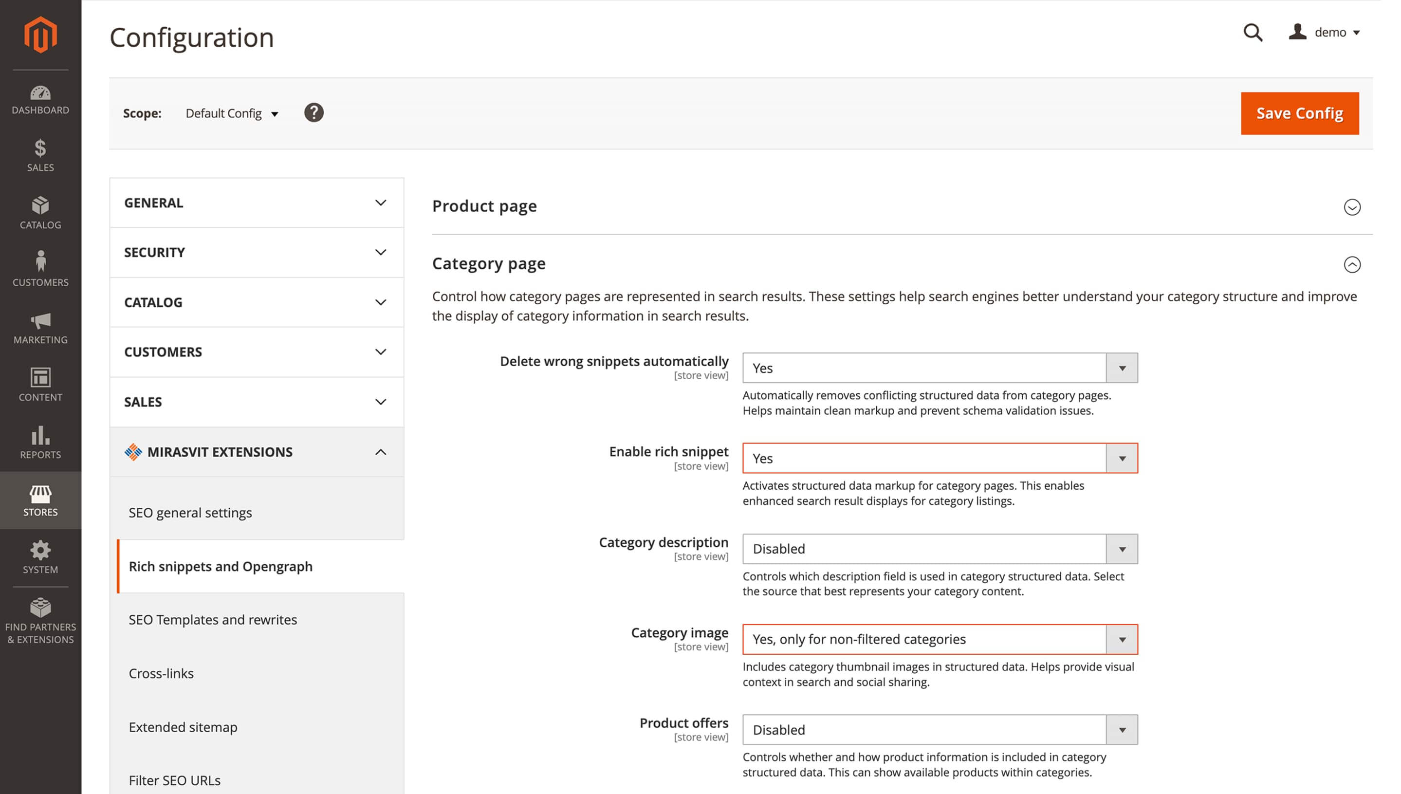 Exclude category images from snippets on filtered pages