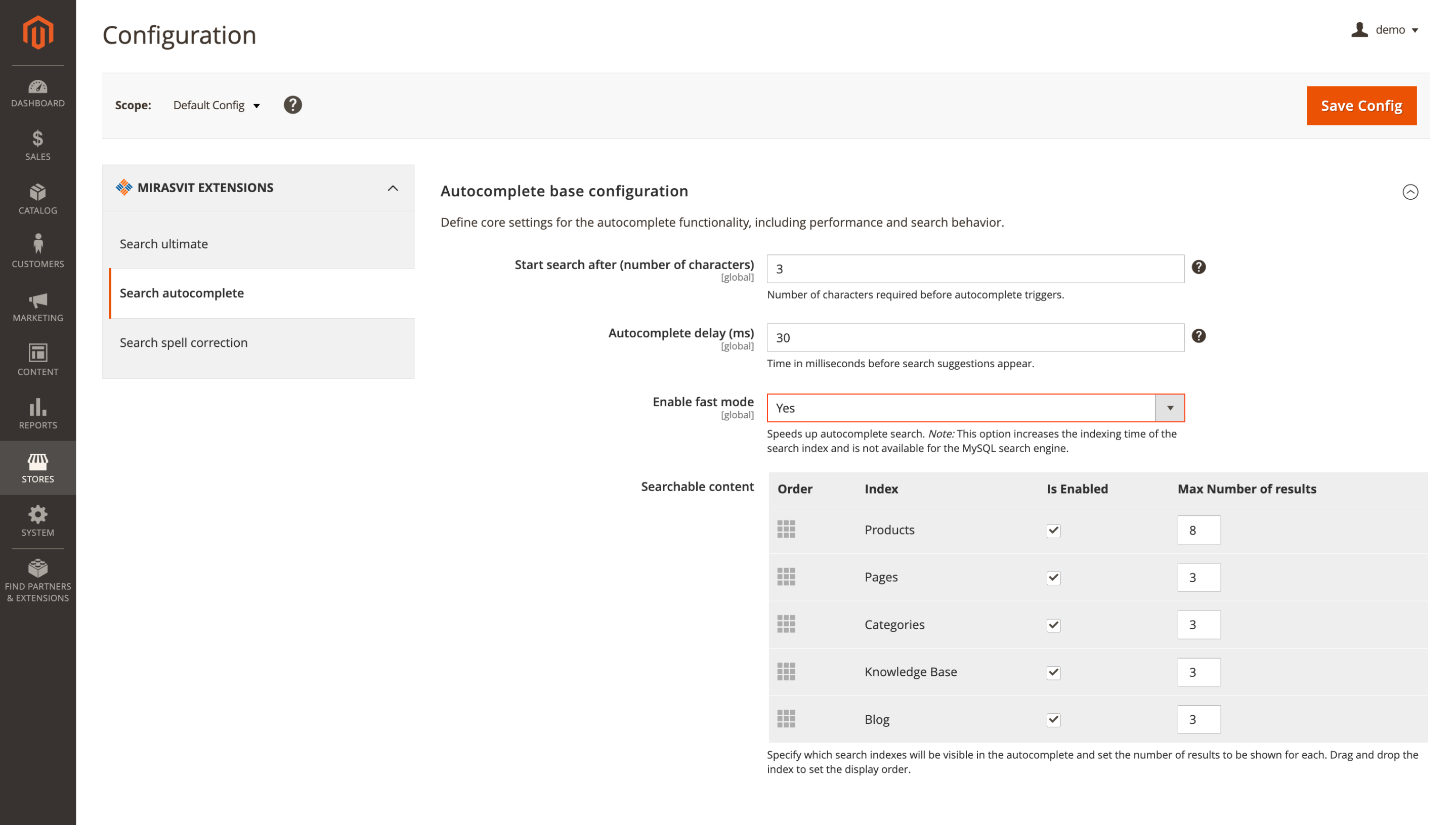 Consistent product sorting in autocomplete fast mode