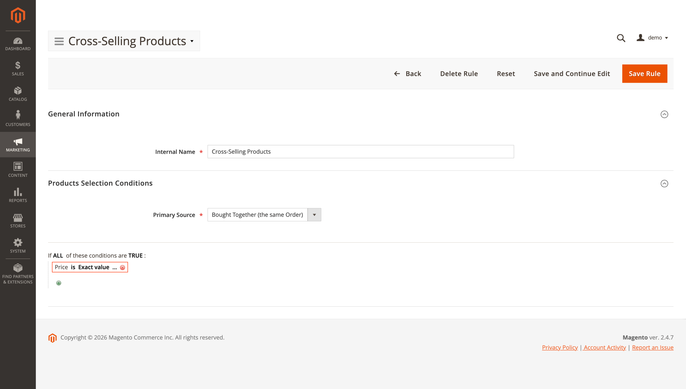 Price condition enabled by default