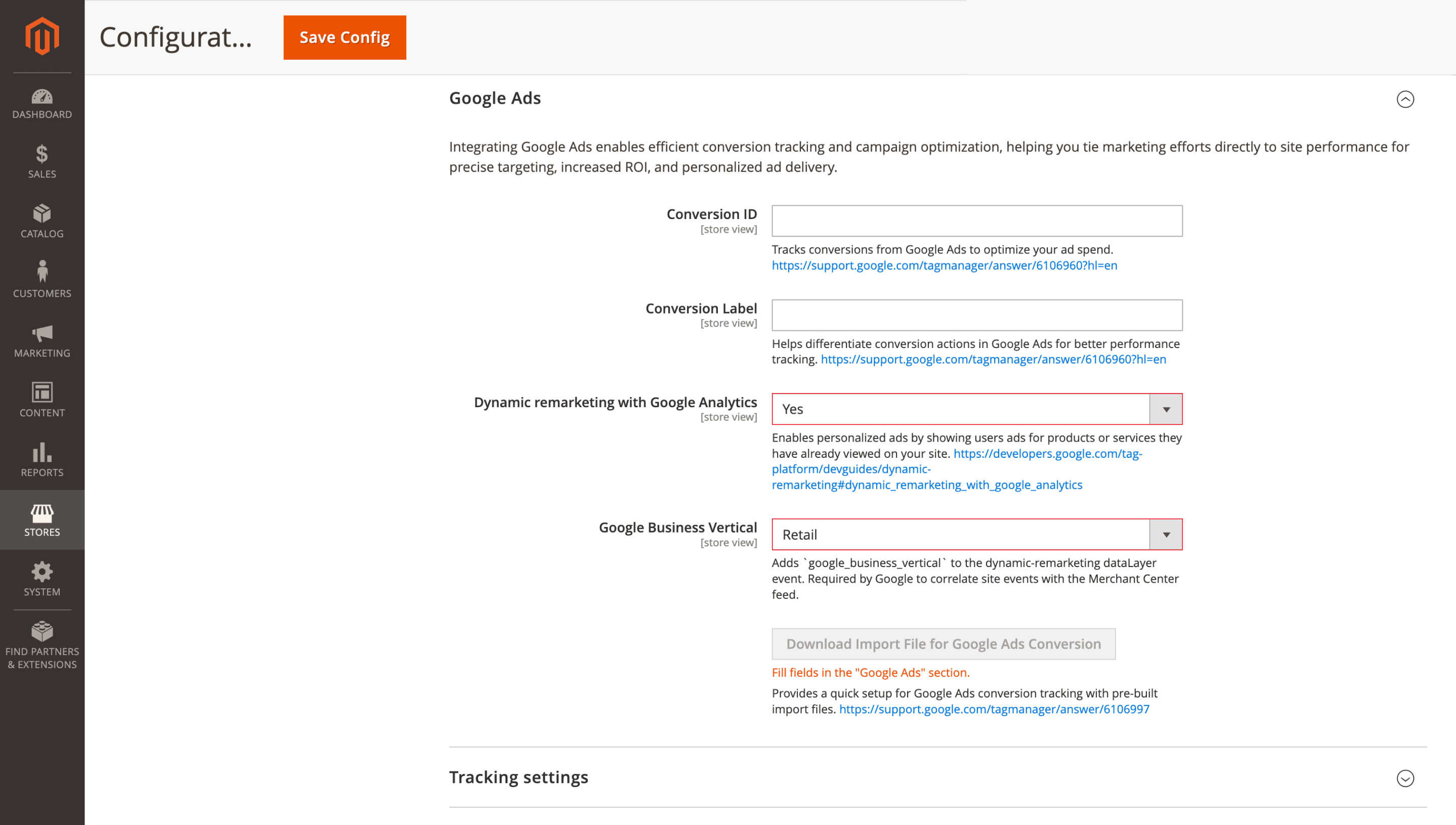The google_business_vertical in dynamic remarketing payloads