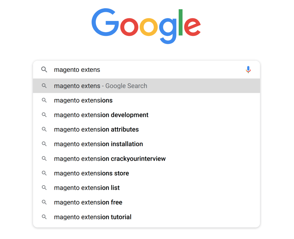 google search prompts