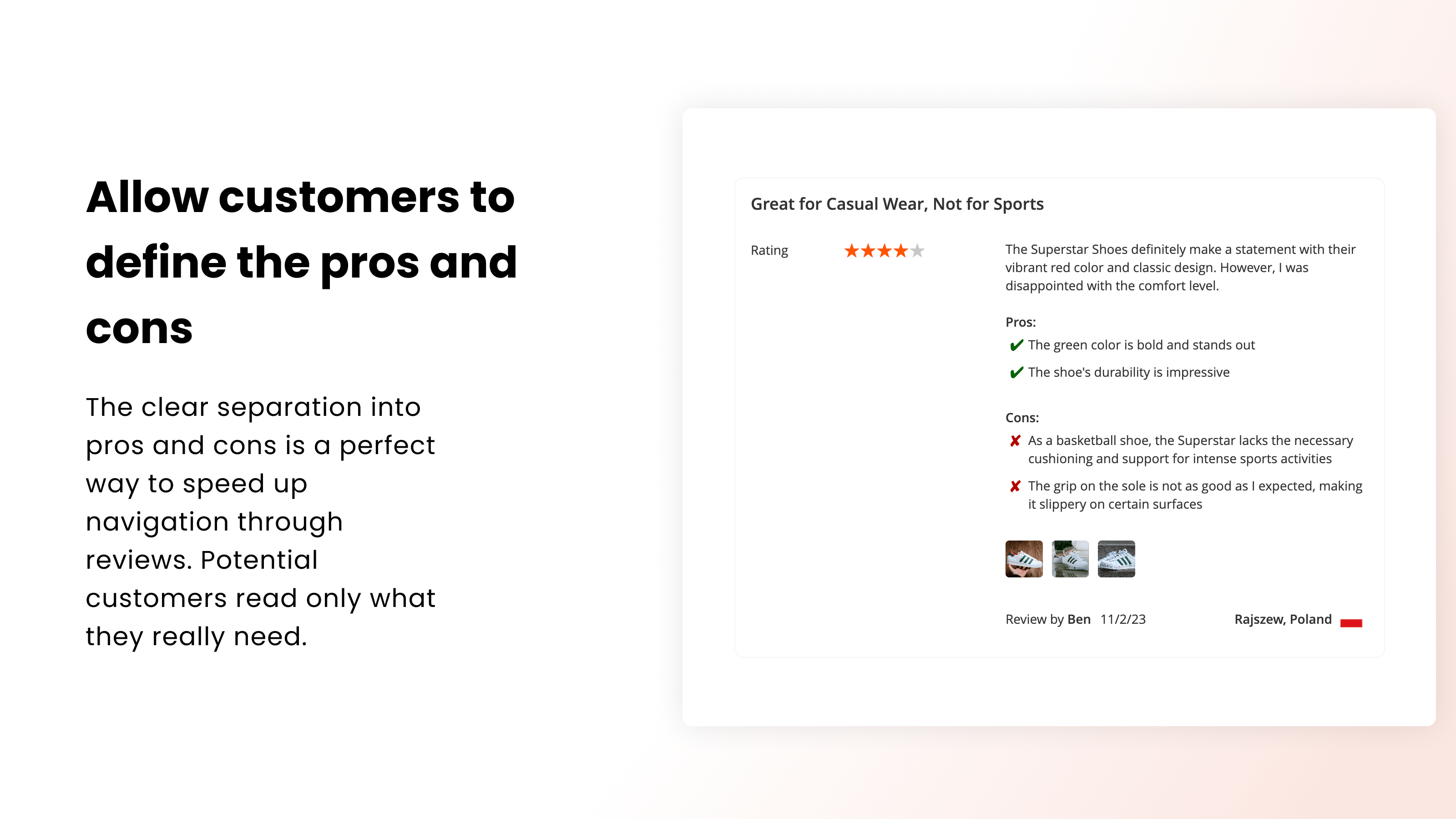A review with separate pros and cons and photos