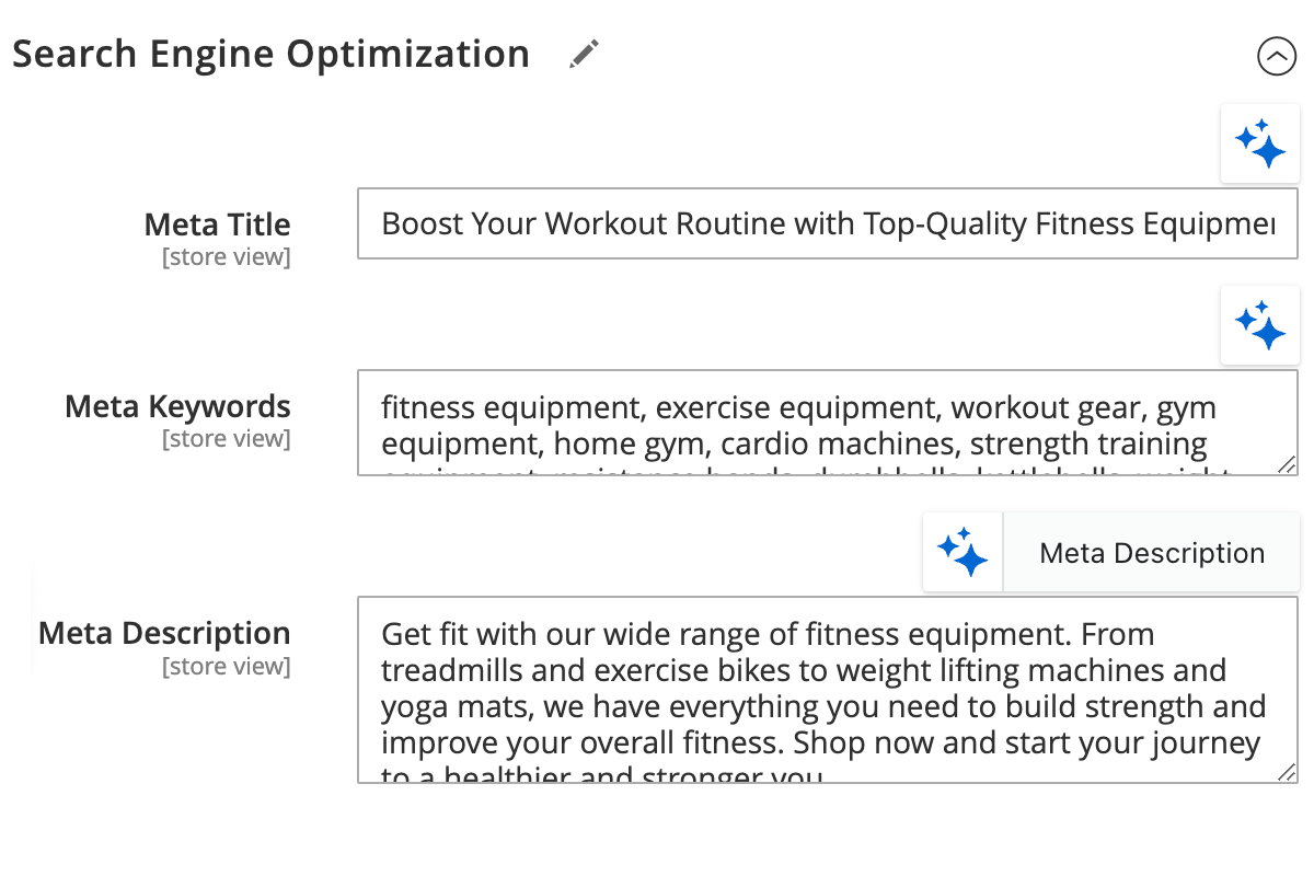AI Assistant generating a category description