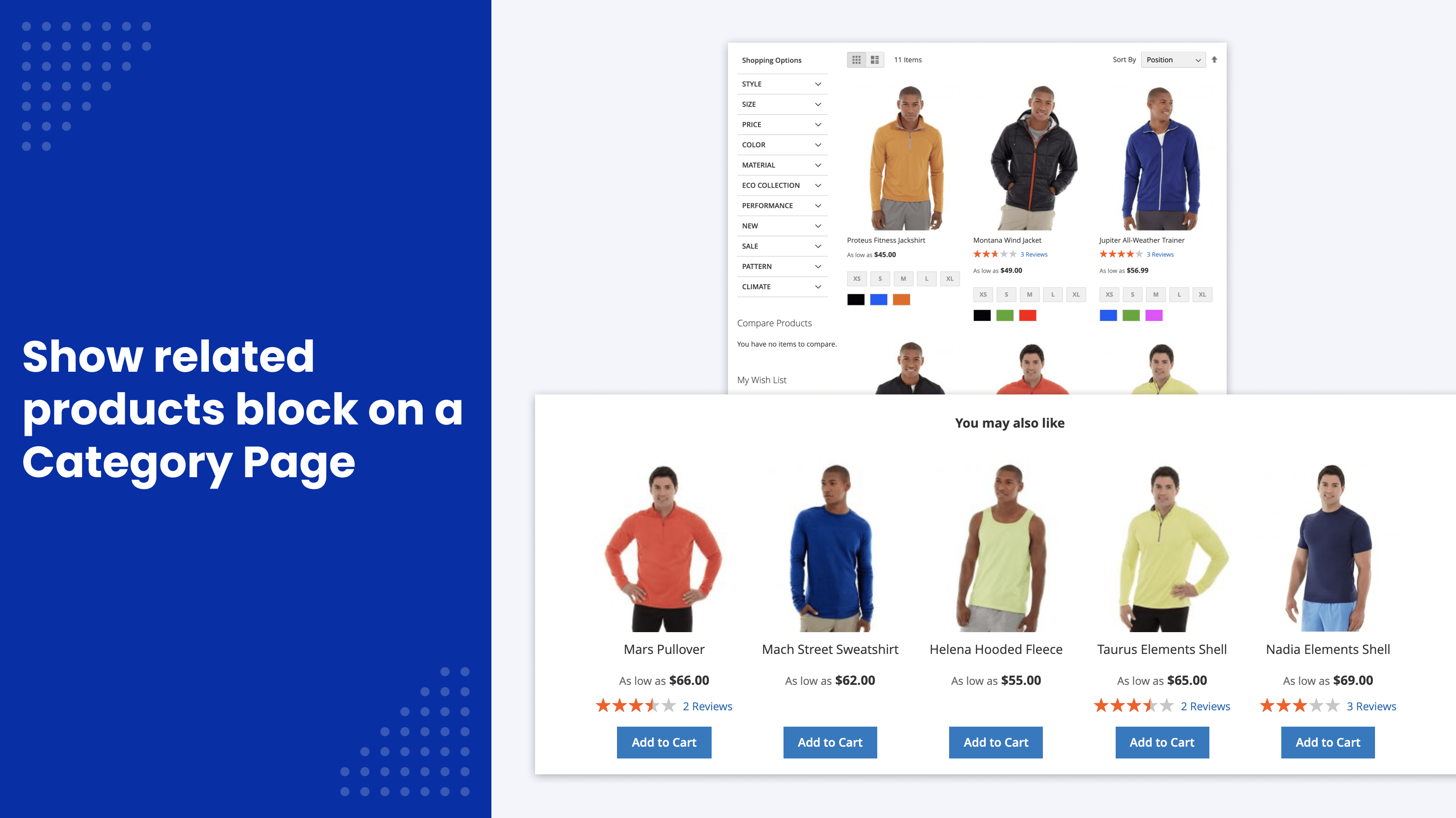 Related products on the category page