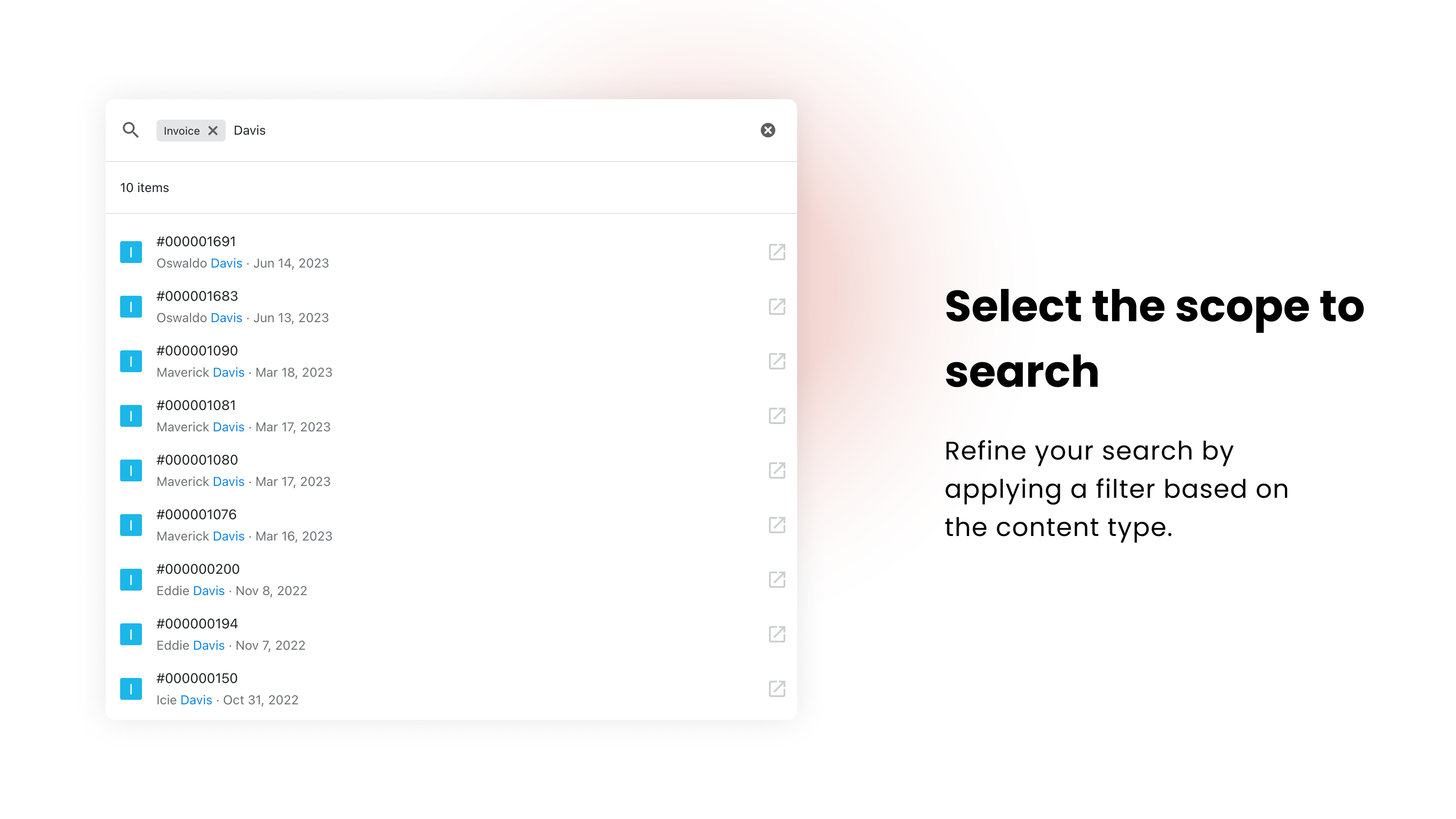 Filter results by record type