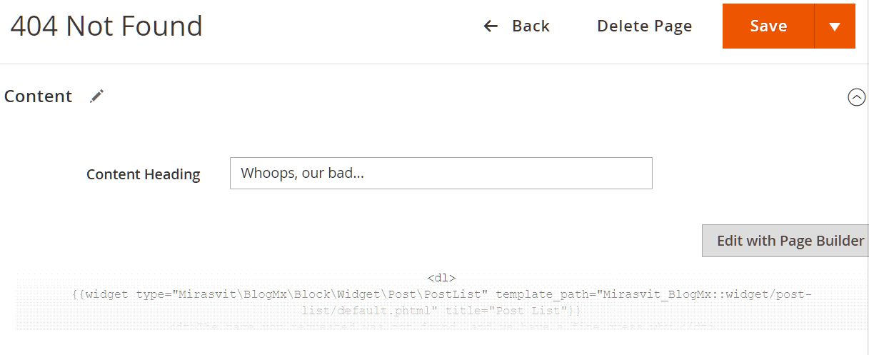 Recent posts block on a 404 page